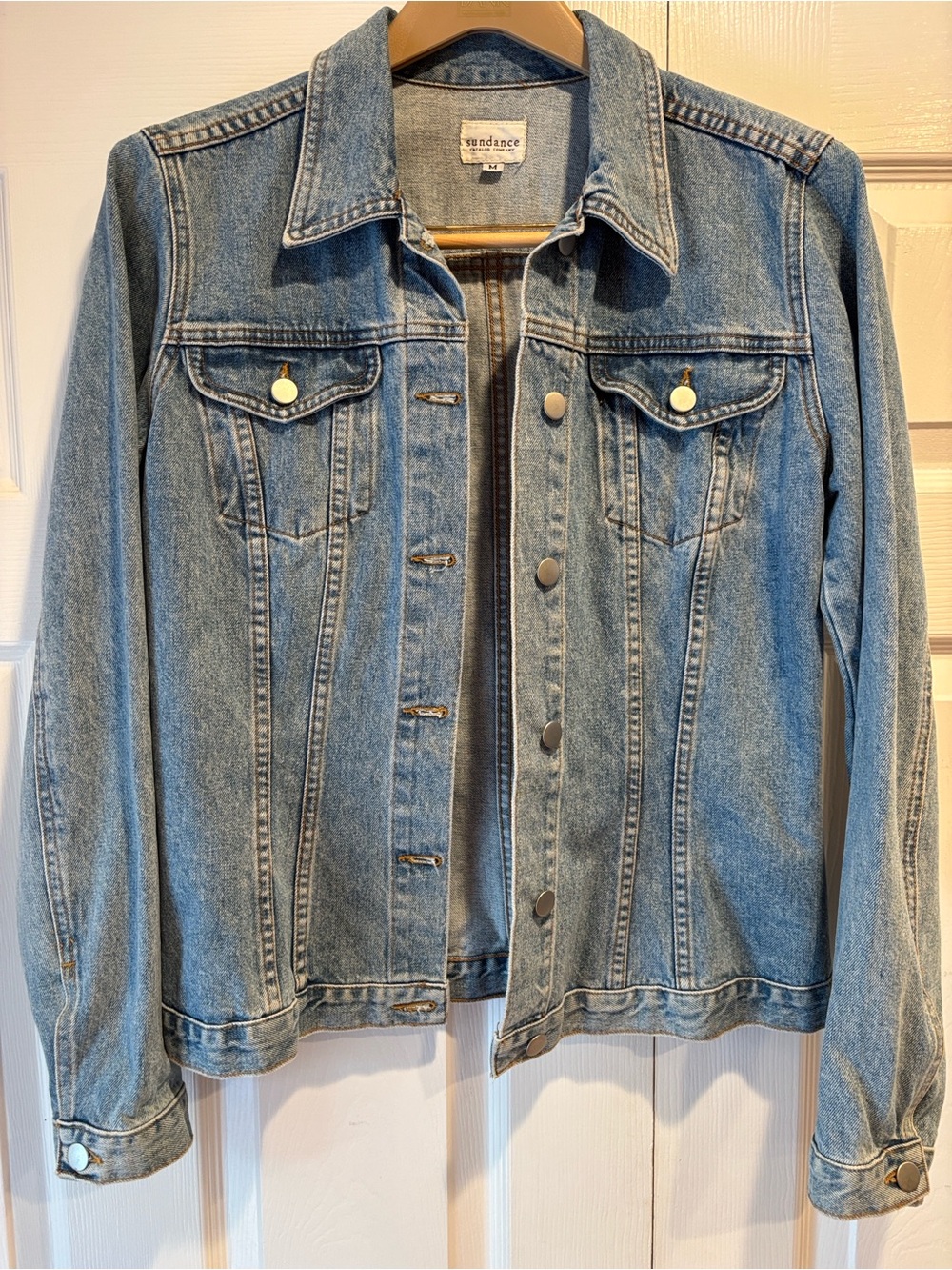 Sundance Light Wash Blue Jean Jacket - Classic Trucker Style